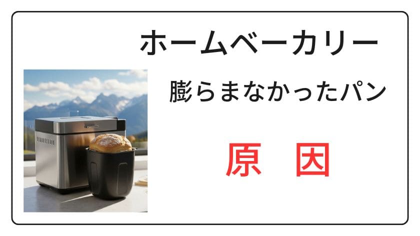 ホームベーカリーで膨らまなかったパンの原因