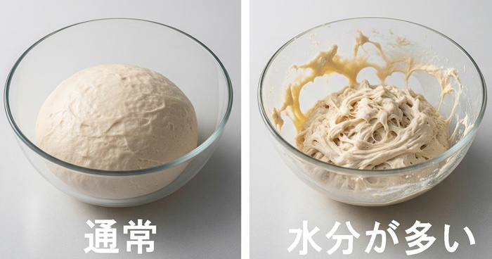 水分が多いとベチャベチャに