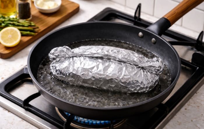 ホイル焼きでフライパンに入れる水の量と調節のコツ