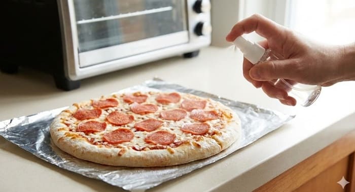 ピザをオーブントースターで焼く時に、アルミホイルでなくてピザストーンという手も